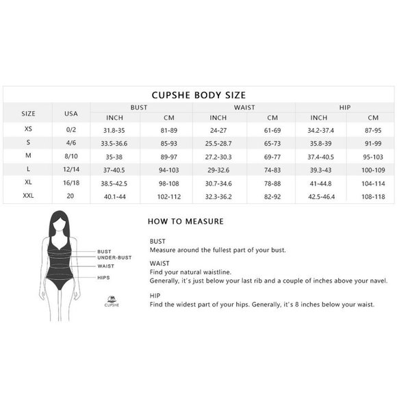 Cupshe Orange Striped/Floral Ruched Top Swimsuit w/Cutout - S - NWT - Picture 10 of 10